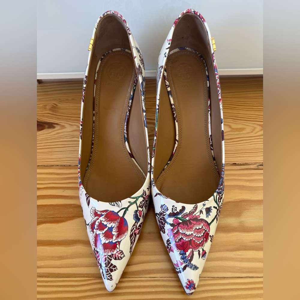 Tory Burch Floral Heels